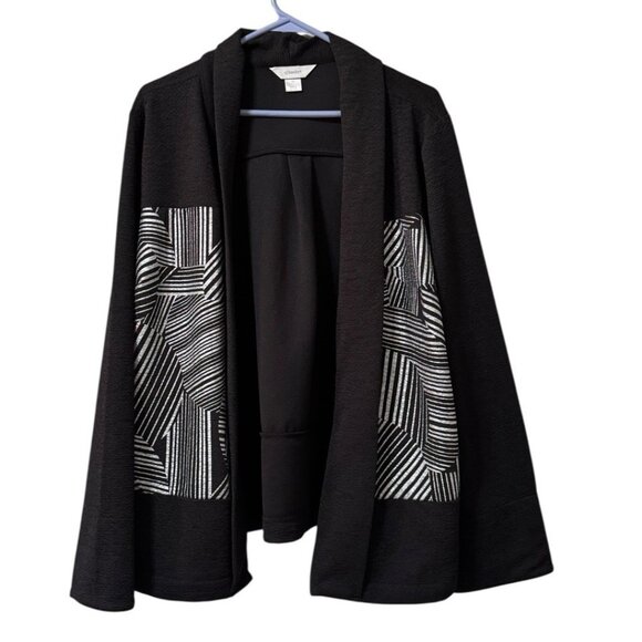 CJ Banks Size 2X Open Front Cardigan Sweater Polyester‎ Blend Long Sleeve Office - Picture 1 of 8